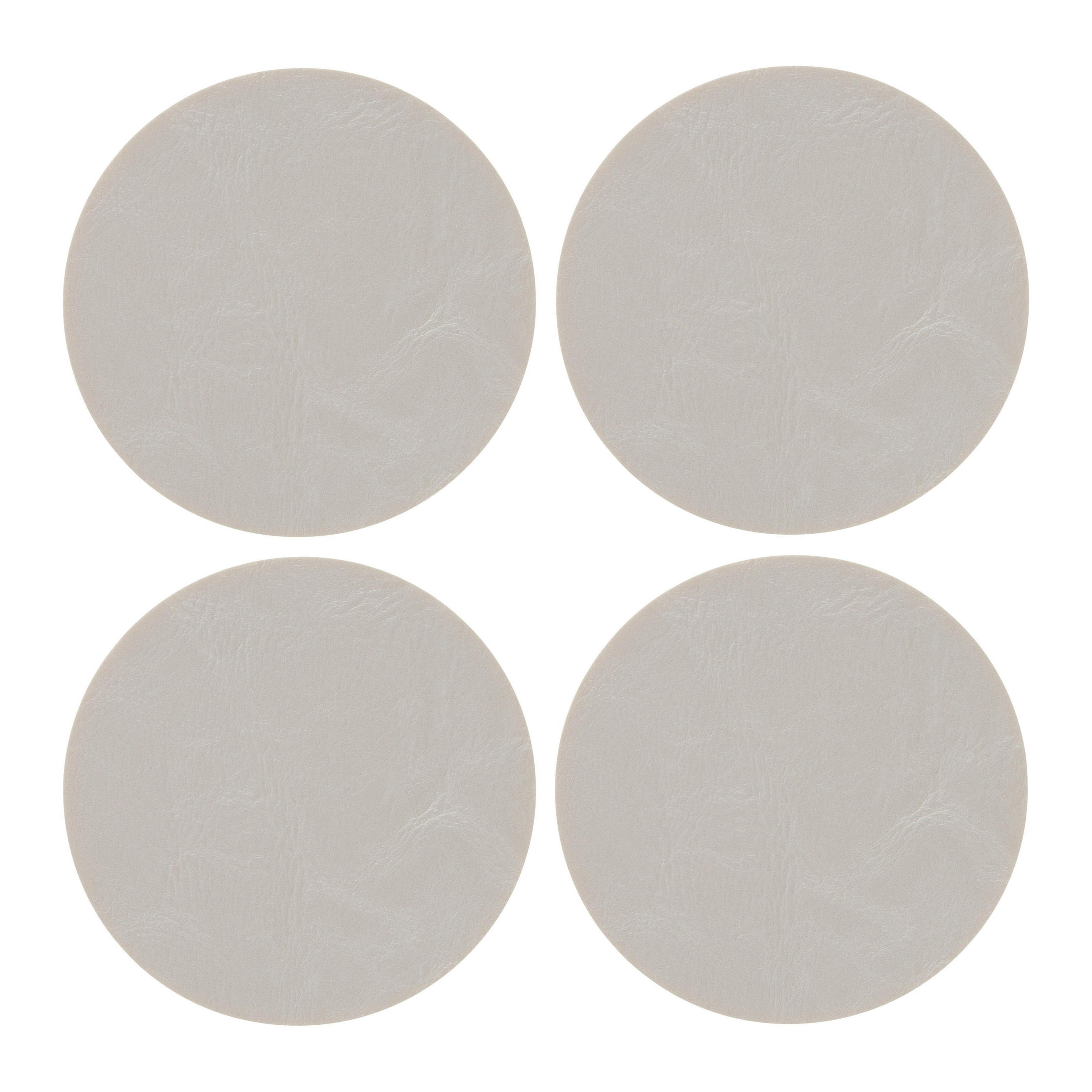 UNTERSETZERSET Levi Grau Ø ca. 10 cm, 4-teilig - Grau, Kunststoff (1/1cm) - Gourmesto