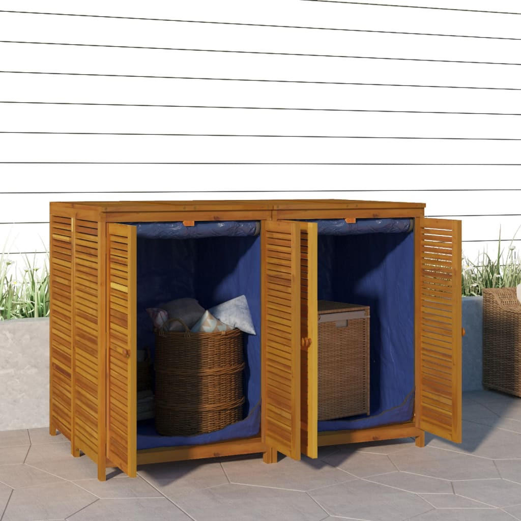 GARTENBOX 140x87x104 cm Massivholz Akazie - Braun, Holz (140/104/87cm) - furnicato