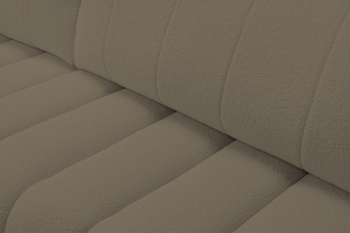 ECKSOFA Baloo mit Schlaffunktion und Bettkasten, komfortable Polsterung, Stoffbezug, lose Rückenkissen, freistehend, LINKS, 176x276x88 cm, Light brown - Hellbraun, Holz/Textil (176/276cm) - DomoHome
