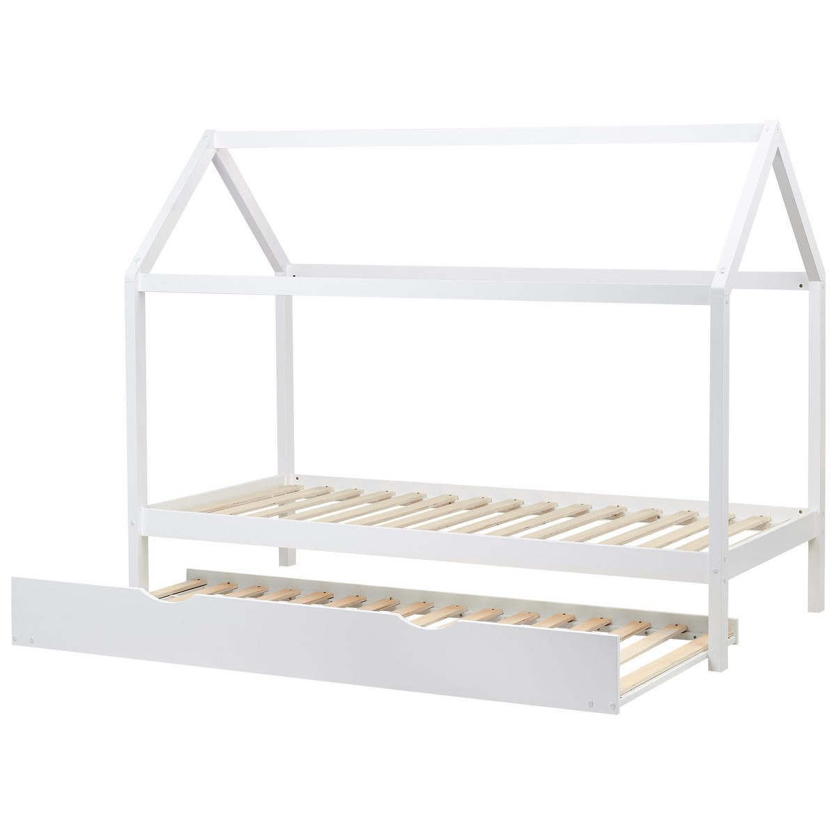 KINDERBETT 90/200 cm Weiß Crillon - Weiß, Holz (90/200cm) - Beliani