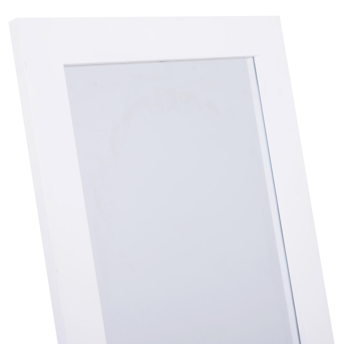 STANDSPIEGEL Erhöhte Füße Ganzkörperspiegel Schminkspiegel Pflegeleicht MDF - Weiß, Glas (46/148/47cm) - HOMCOM