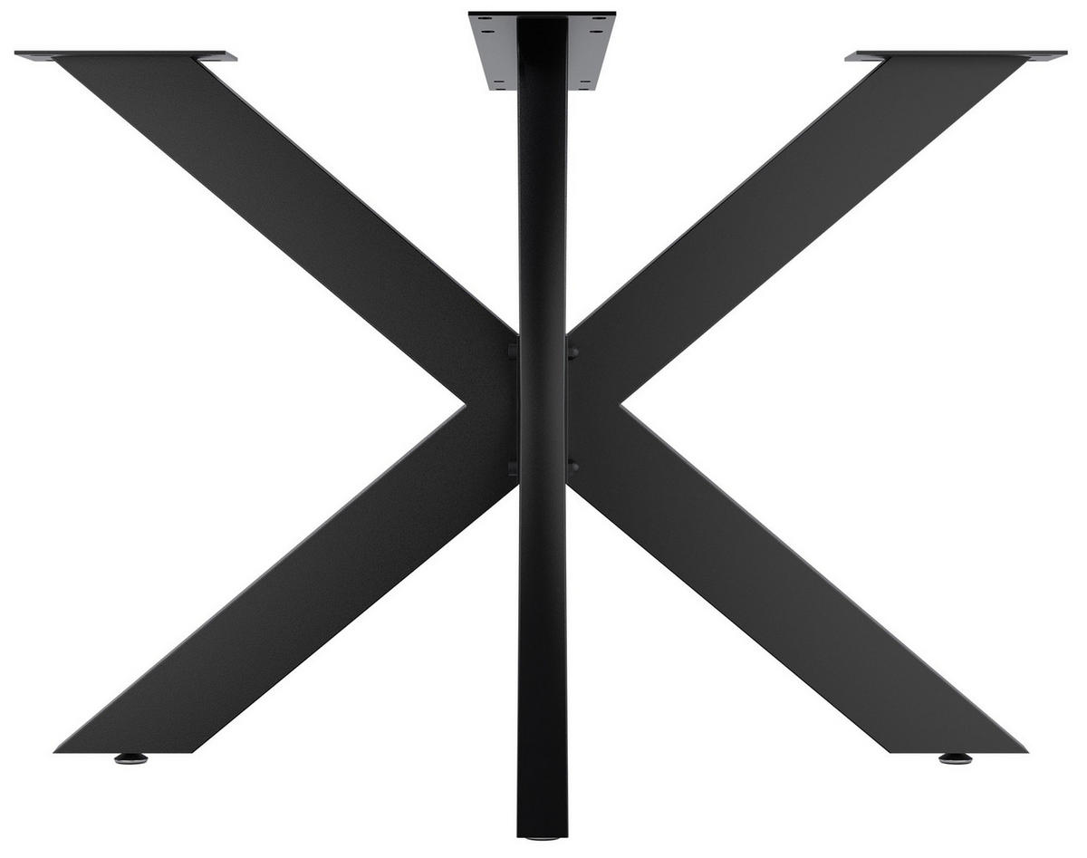 TISCHBEIN eckig 100/100/71 cm Metall schwarz - Schwarz, Metall (100/71/100cm) - CLP