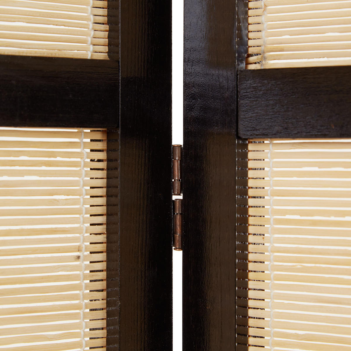 PARAVENT 5-tlg. 220/175 cm Schwarz Bambus - Schwarz, Holz (220/175/2cm) - Homestyle4u