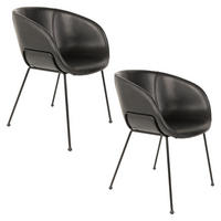 ESSZIMMERSTUHL Feston Schwarz - 2 er Set - Schwarz, Kunststoff (56.5/77/55cm) - Zuiver