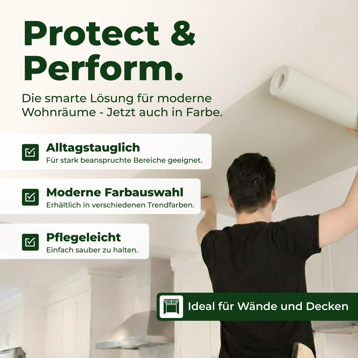 PROTECT Tapete Hellgrün 1x10,05x0,53m - Grün, Papier (0.53/0.1cm)