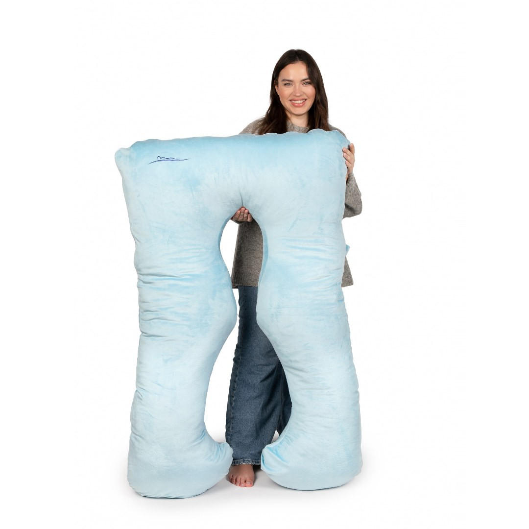 KOMFORTKISSEN-HIMMELBLAU - Hellblau, Textil (100/150cm) - KomfortKissen