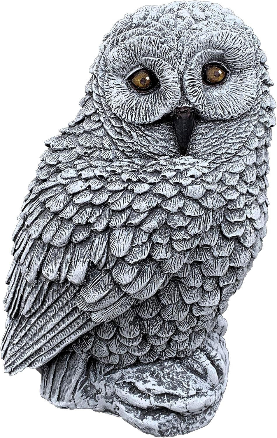 STEINFIGUR Schneeeule frostfest Steinguss - Grau, Stein (12/21/14cm) - stoneandstyle