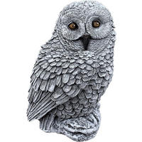 STEINFIGUR Schneeeule frostfest Steinguss - Grau, Stein (12/21/14cm) - stoneandstyle