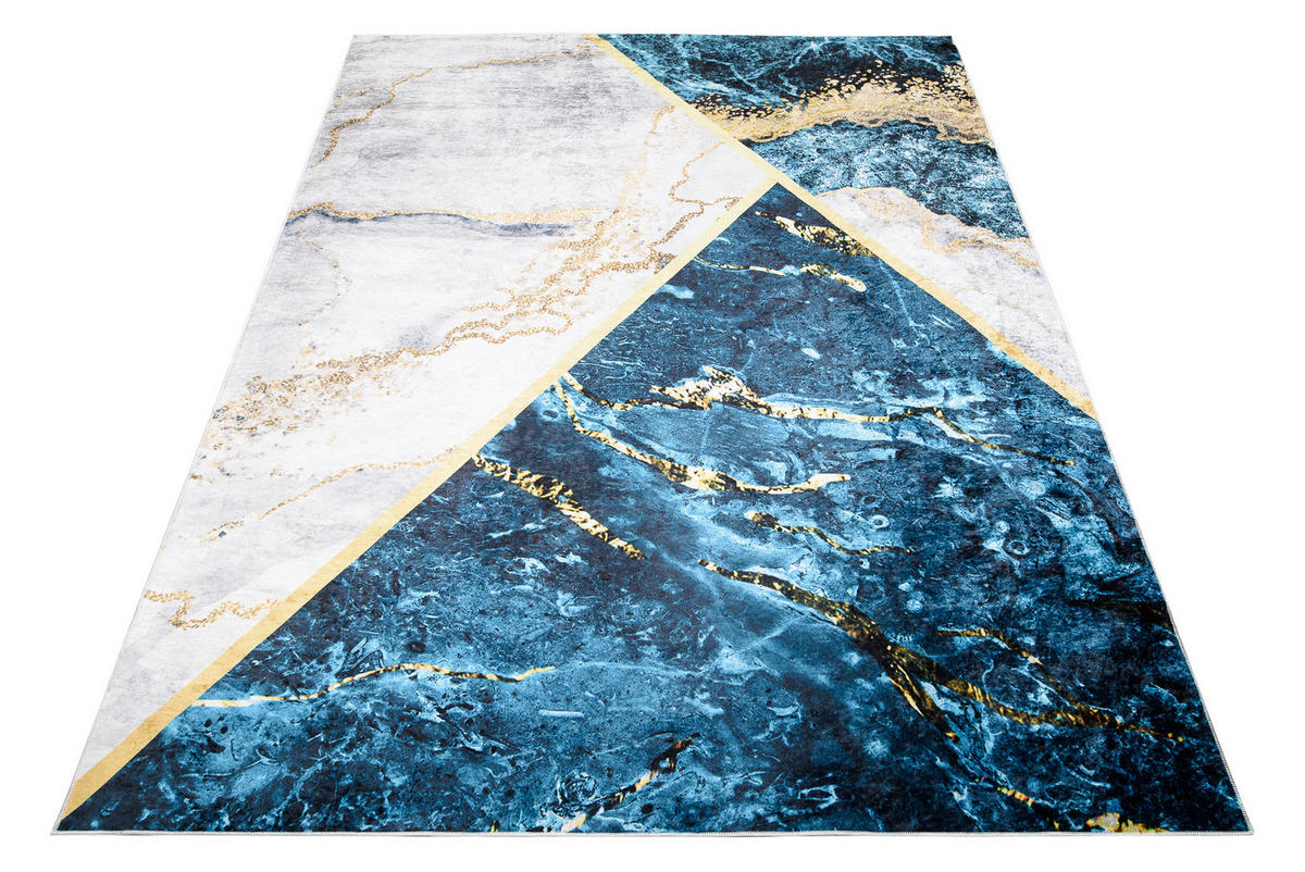 TEPPICH TOSCANA Dunkelblau 80/150 cm - Dunkelblau, Textil (80/150cm) - Tapiso