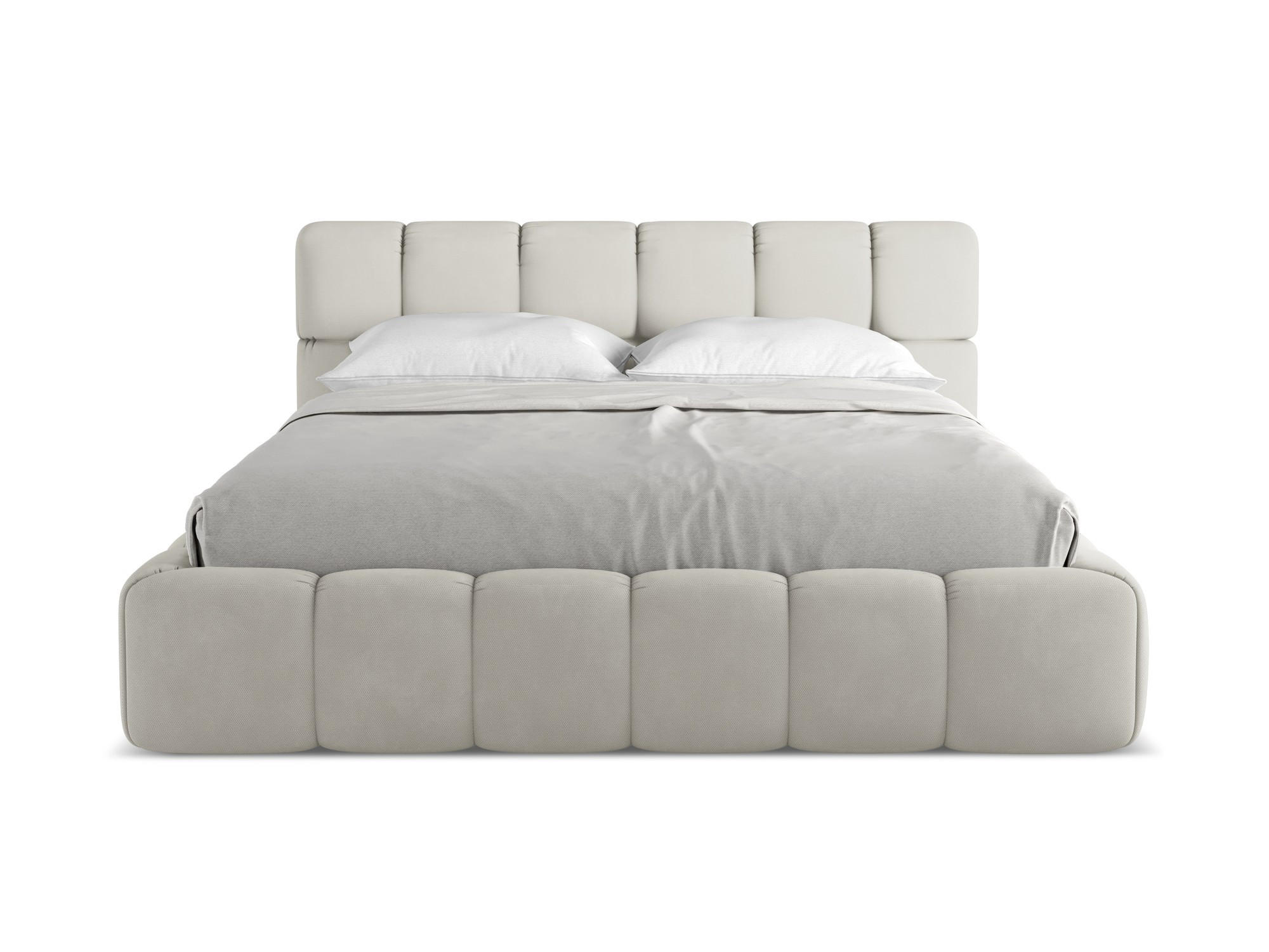 POLSTERBETT mit Bettkasten und Lattenrost 180x228 Beige - Beige/Schwarz, Kunststoff/Textil (160/200cm) - Makamii