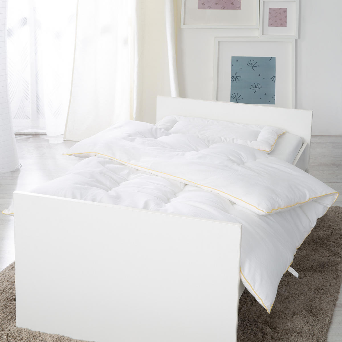 BETTINLETT 100 x 135 - Weiß, Textil (100/135cm) - Roba