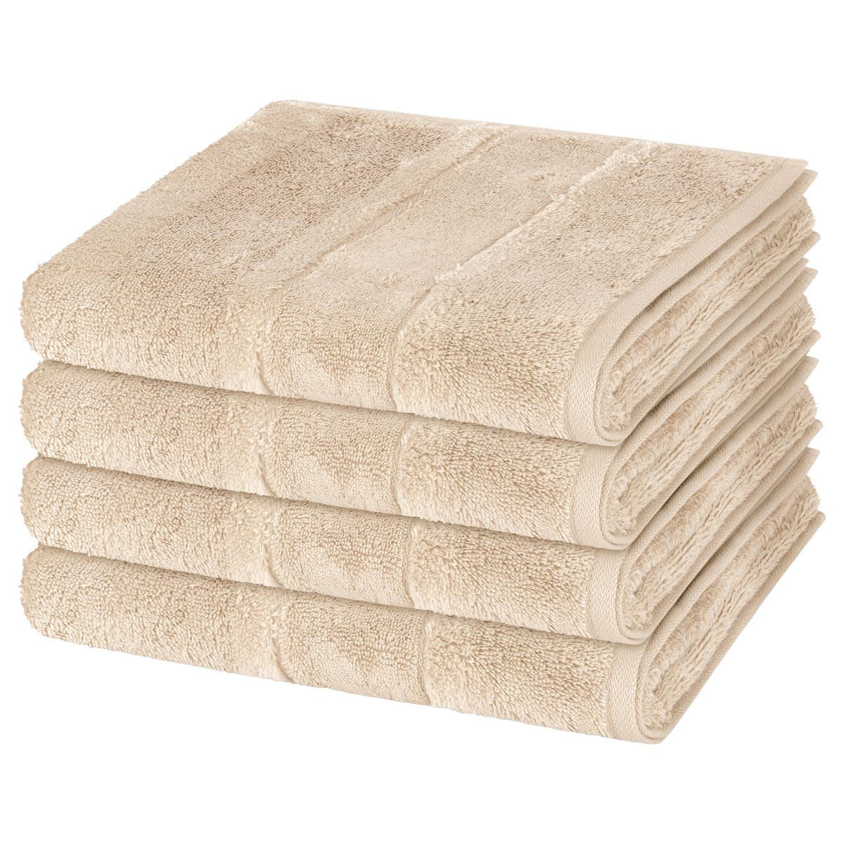 HANDTUCH Noblesse 4er-Set - Braun, Textil (50/100cm) - Cawoe