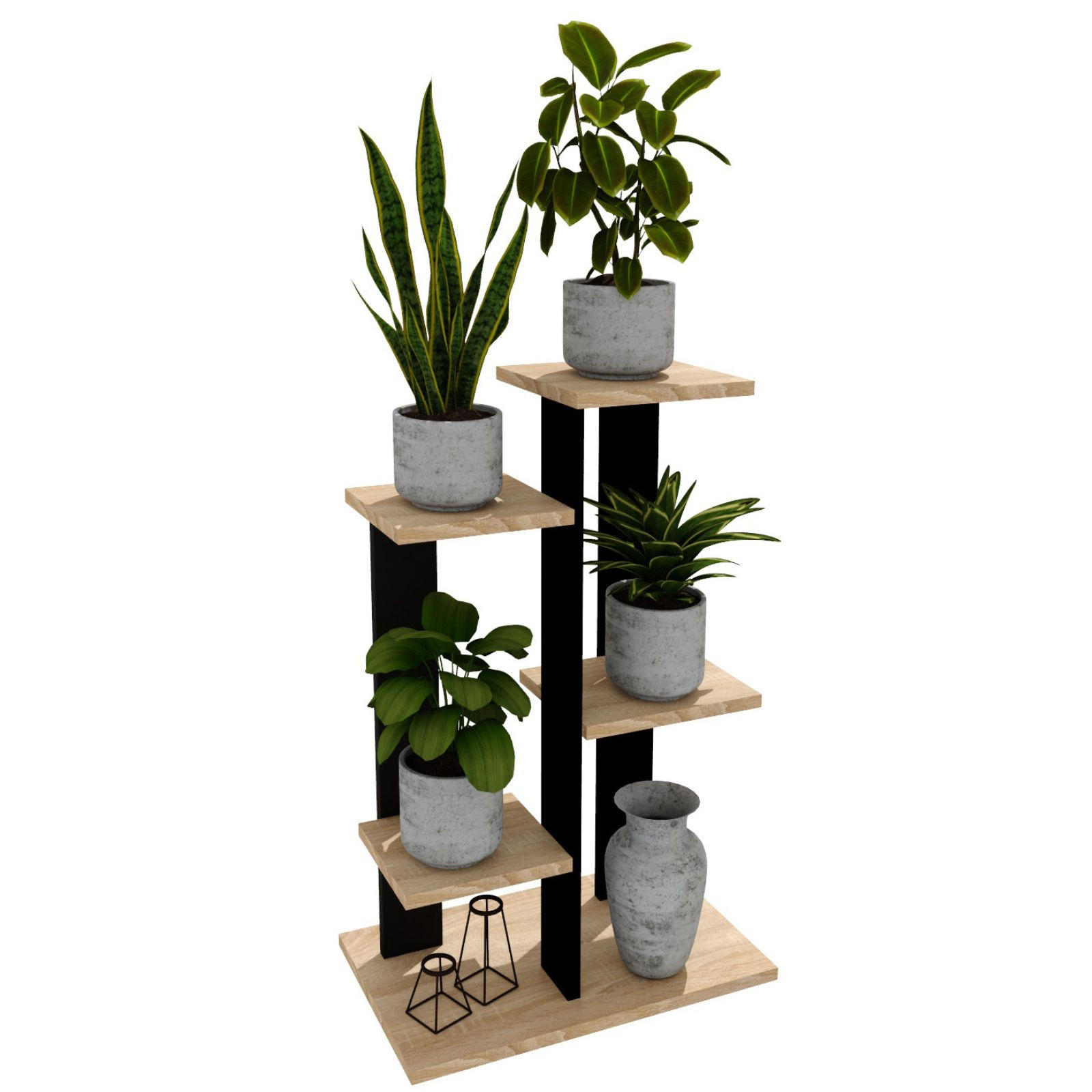 BLUMENSTÄNDER M4 - Sonoma Eiche, Holzwerkstoff (32/82/52cm) - RAUMHIRSCH FURNITURE