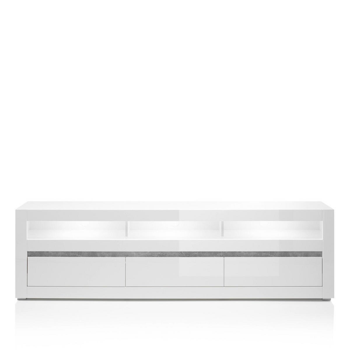 LOWBOARD Cogo-61 - Weiß, Holzwerkstoff (217/63/42cm) - Lomado