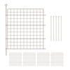 5XTEICHZAUN - Braun, Metall (370/78/2cm) - Relaxdays