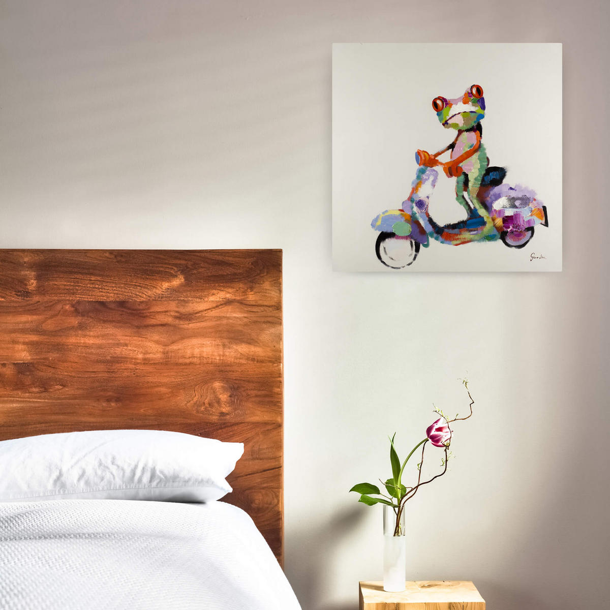ACRYLBILD HANDGEMALT 80/80 cm - Multicolor, Holz/Textil (1.6/80cm) - KUNSTLOFT