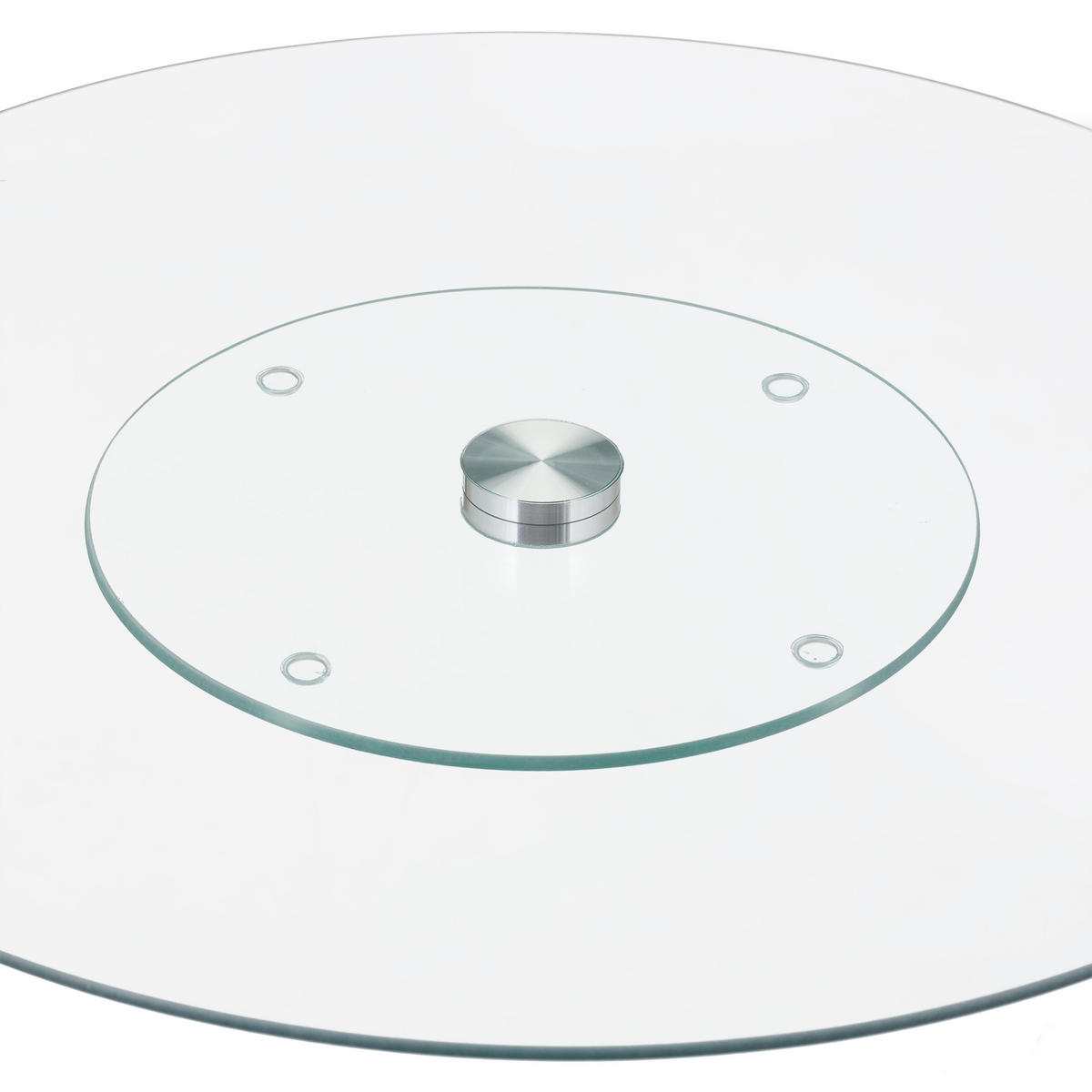 SERVIERPLATTE - Transparent, Glas/Metall (45/2/45cm) - Relaxdays