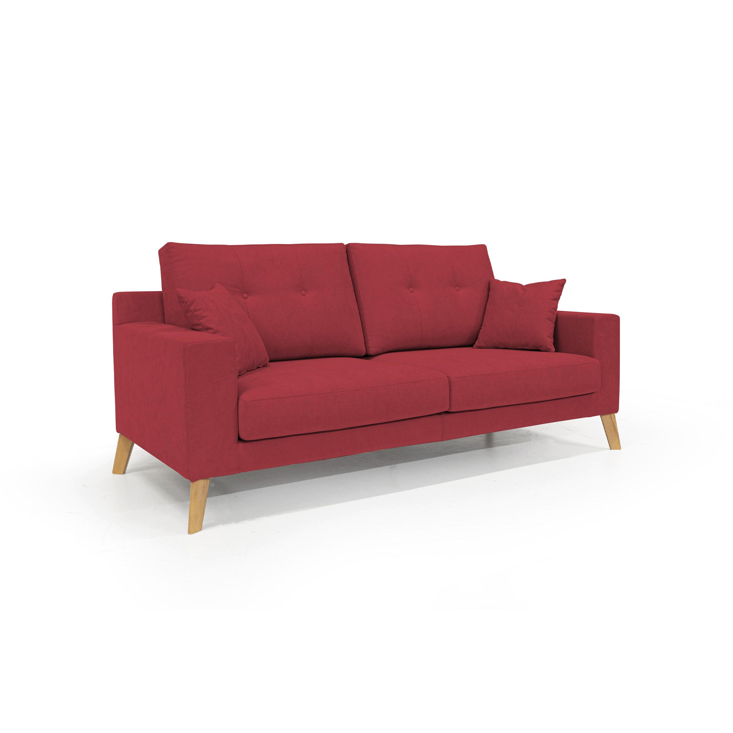 Divani.store Linearsofa Rot 206x95x91 cm