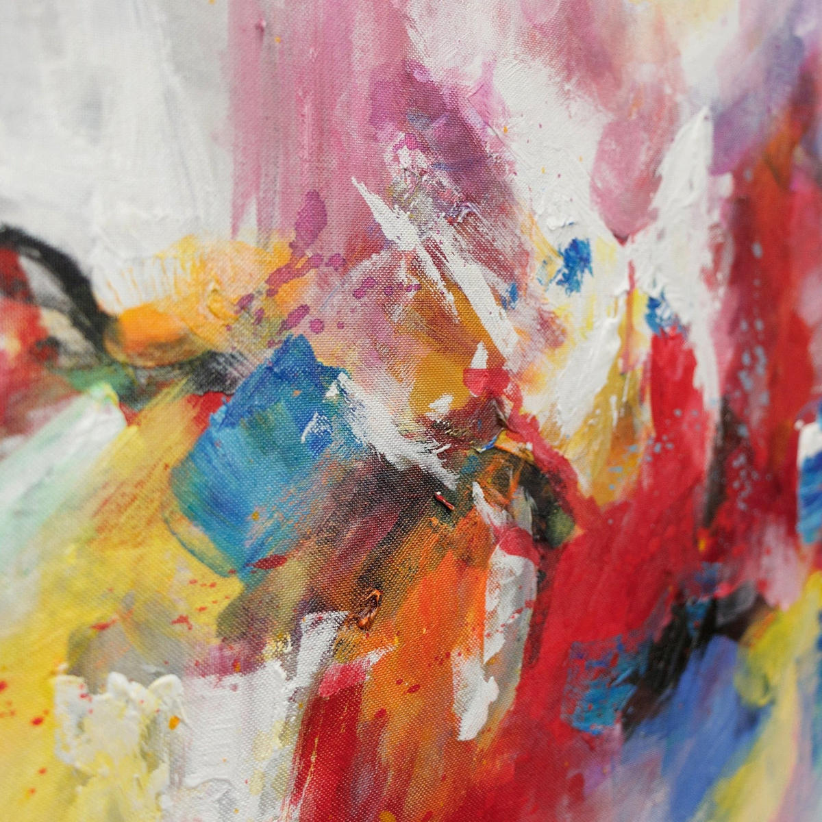 GEMÄLDE Buntes Leben Schattenfugenrahmen Schwarz 160x80 cm - Schwarz, Holz (160/80cm) - YS-art gallery
