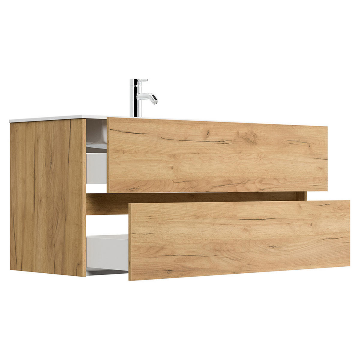 WASCHTISCH Livigno-02 - Braun, Holzwerkstoff (120/59/47cm) - Lomado