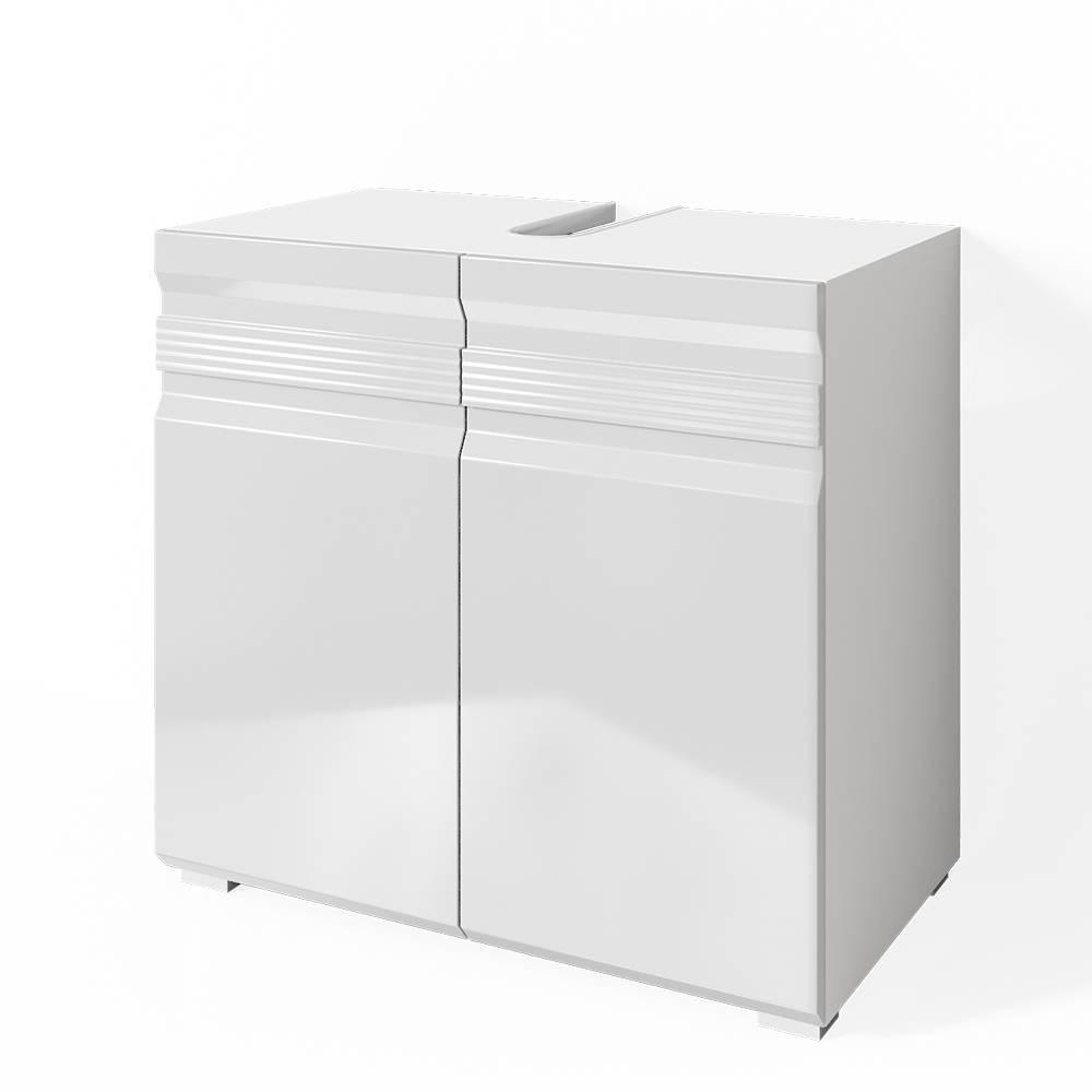 WASCHBECKENUNTERSCHRANK Fredd Weiß 60 x 60 cm - Weiß Hochglanz, Holzwerkstoff (60/60/34cm) - Vicco