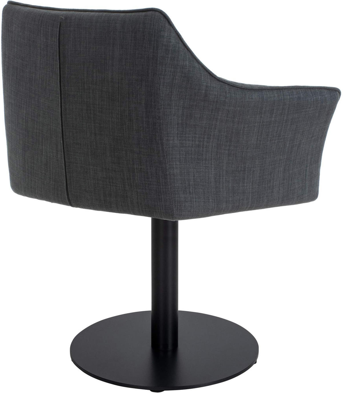 SESSEL Stoff dunkelgrau - Dunkelgrau/Schwarz, Textil/Metall (64/75/48cm) - CLP