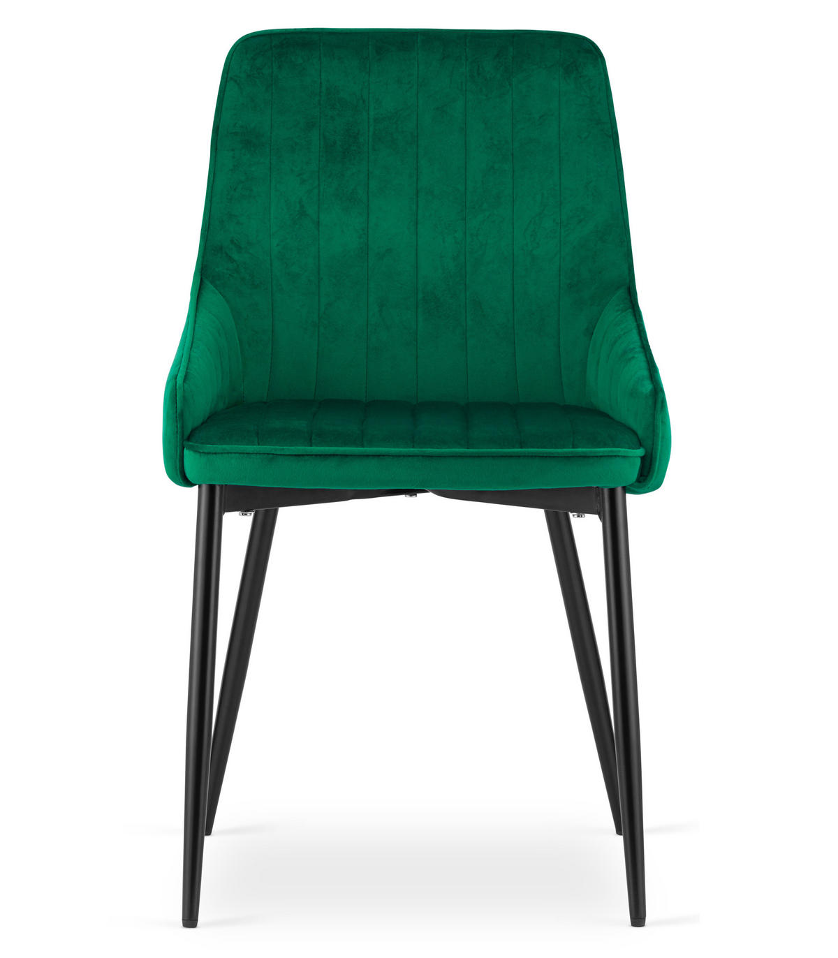 ESSZIMMERSTUHL Mareen (4er-Set) - Schwarz/Grün, Textil/Metall (49/82/58cm) - Home Collective