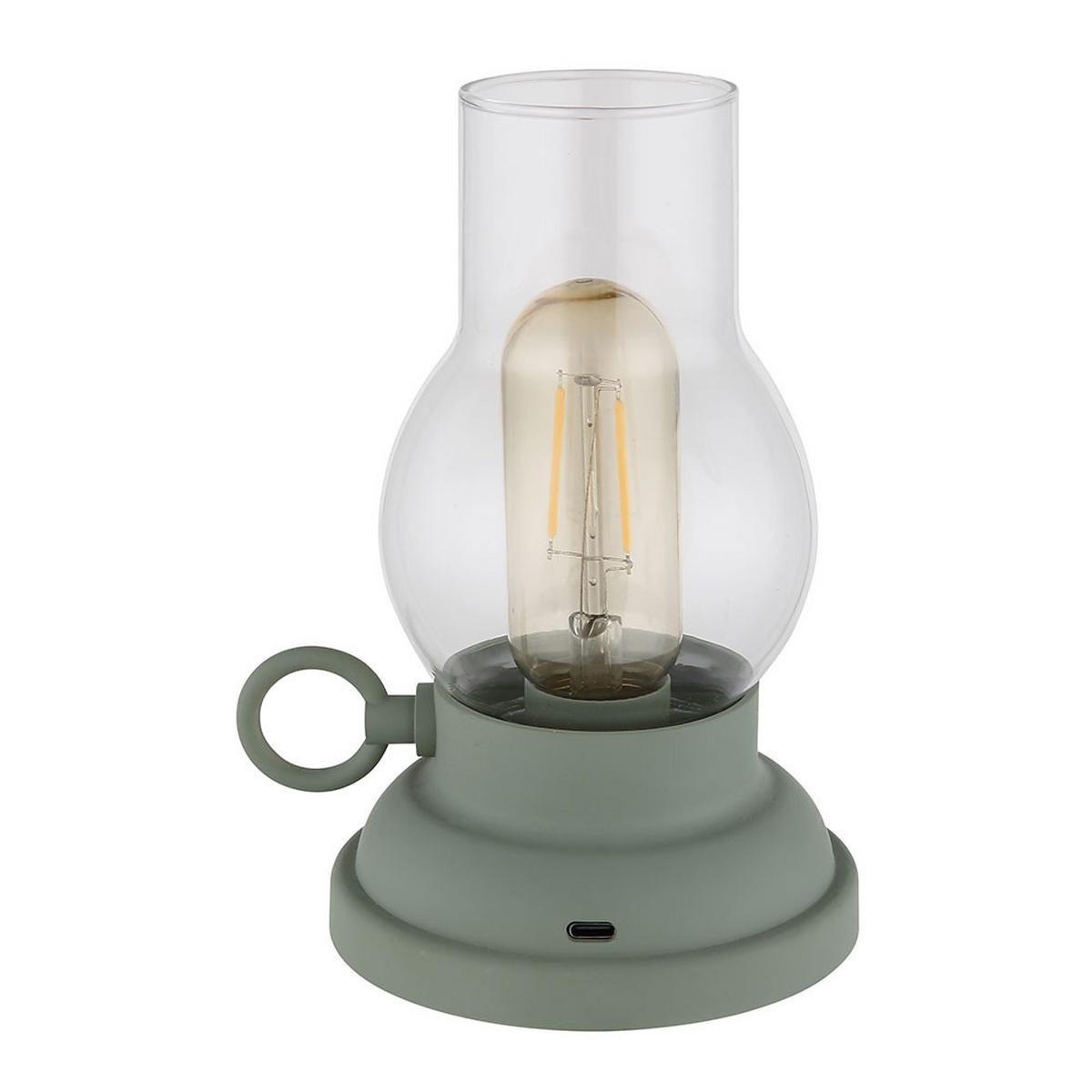 LED TISCHLEUCHTE PETRO Grün - Grün, Glas (12.5/10.7/17.5cm) - Globo Lighting