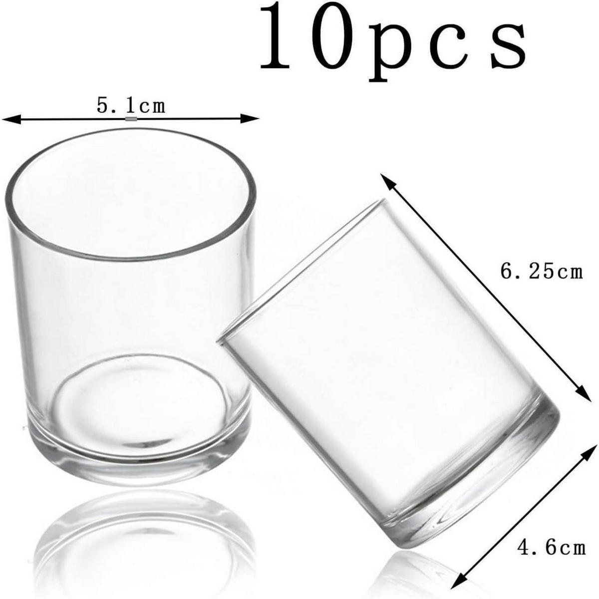 TEELICHTGLÄSER 10 Stück Set 4.5 cm x 6 cm Transparent - Transparent, Glas (6cm)