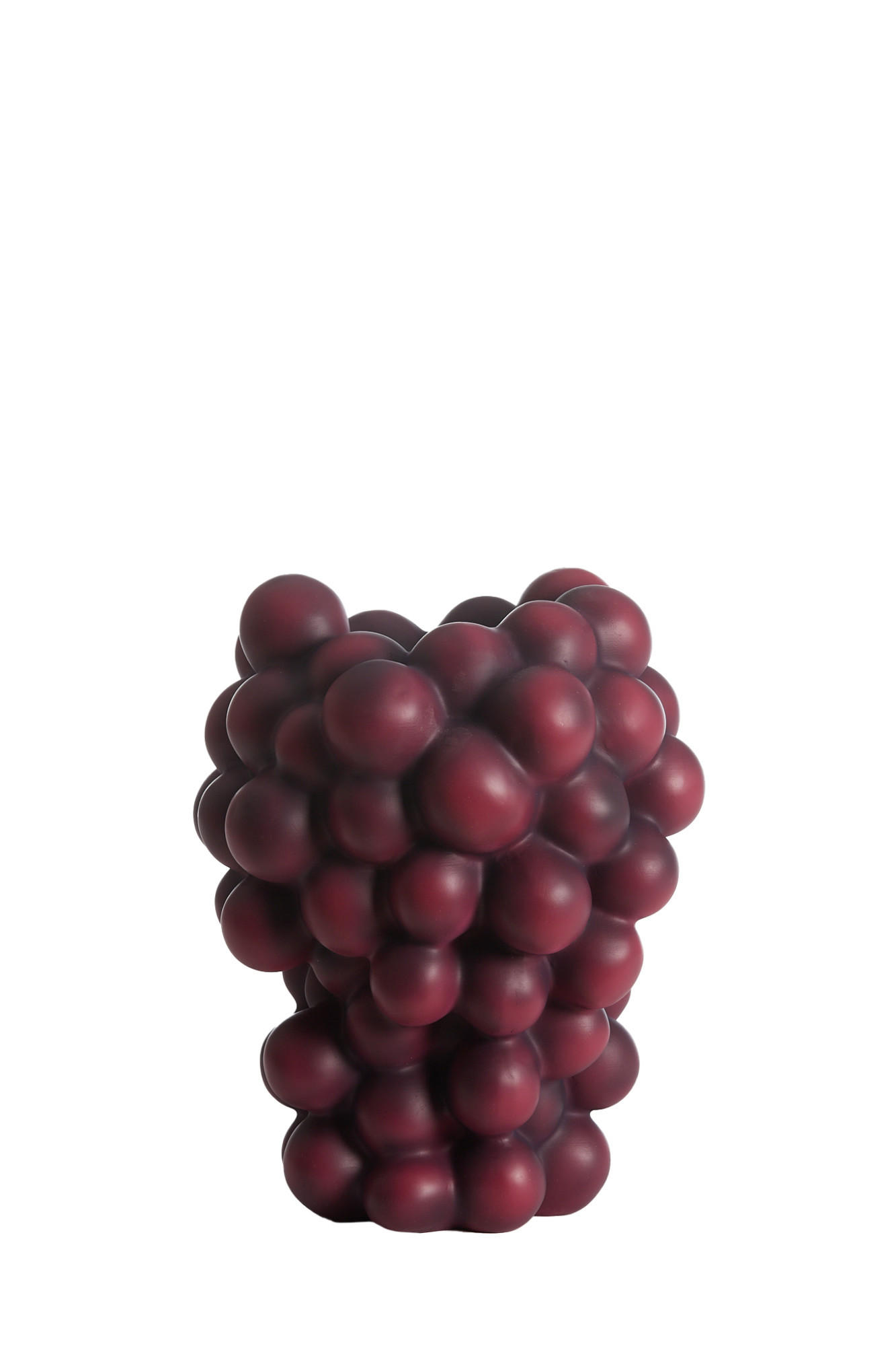 VASE Trauben Rot 21/20/25,5 cm - Dunkelrot, Kunststoff (25.5cm) - Light & Living