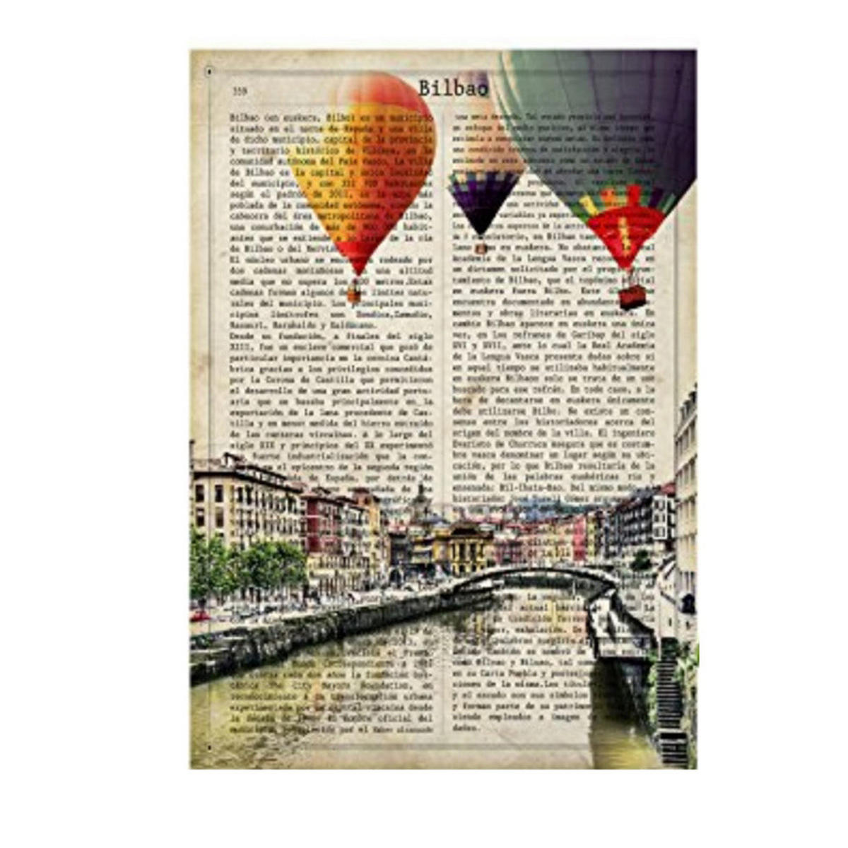 POSTER Vintage Von Bilbao 2. A4 Rahmenlos - Klar, Papier (29.7/5/21cm) - Nacnic