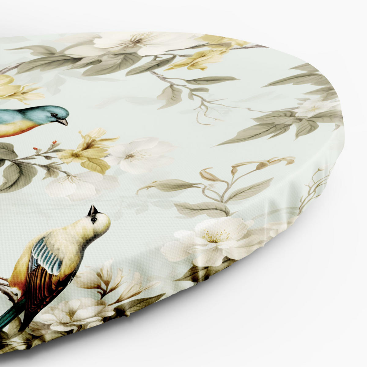 RUNDES BILD Grün 60/60 cm - Beige/Grün, Textil (60/60cm) - KUNSTLOFT