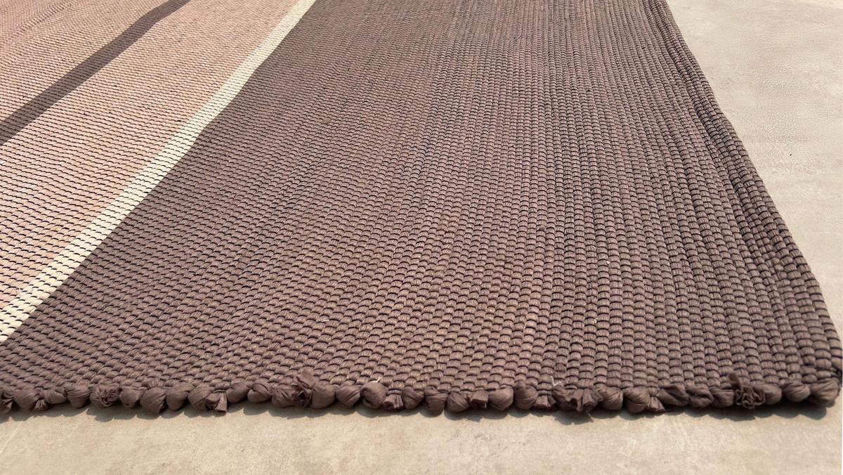 TEPPICH aus recycelten Fasern handgewebt beige - Beige, Naturmaterialien (160/230cm) - AFK Living