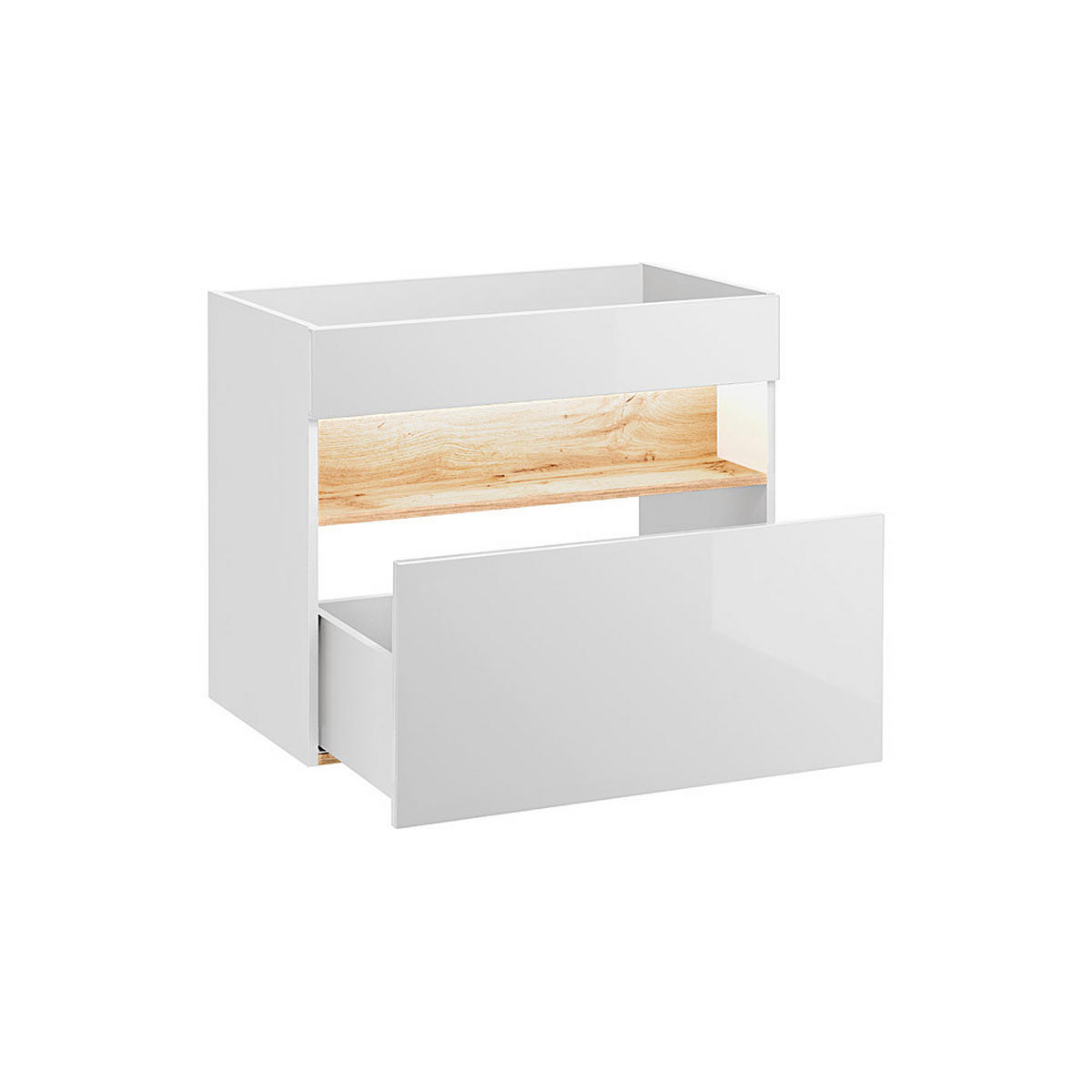 BADMÖBEL-SET 4-TLG. Bermuda-56 - Weiß, Holzwerkstoff (145/200/45cm) - Lomado