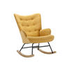 SCHAUKELSESSEL - melierter Stoff - Senfgelb - ELMINA II - Gelb, Textil (68/91/86cm) - Vente-Unique
