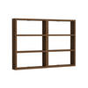 WANDREGAL mit 6 Ablagen - joy 84,6/9/60 cm - Naturfarben, Holzwerkstoff (9/60/84.6cm) - Calicosy