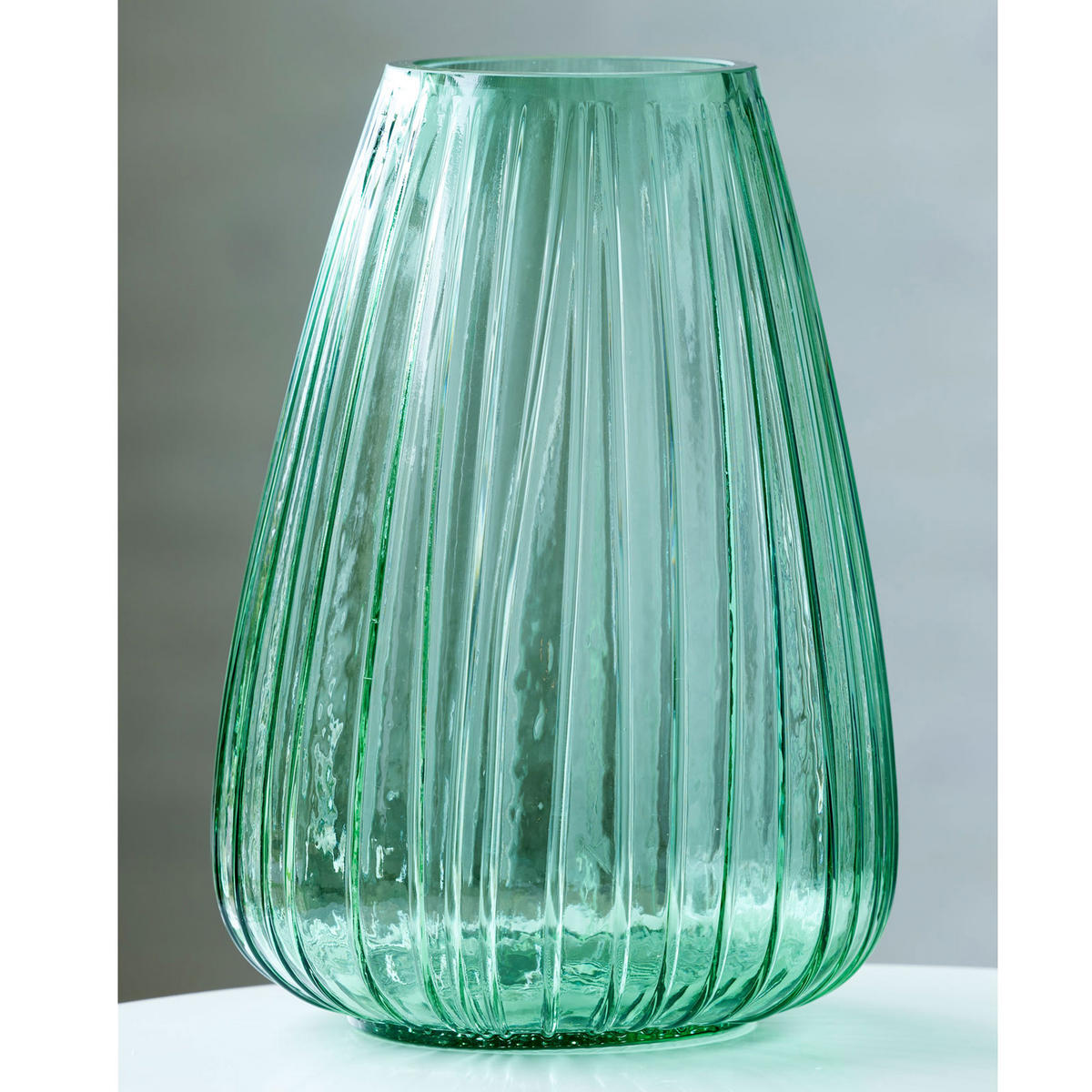 VASE Kusintha 22 cm Grün Glas - Grün, Keramik (23cm) - Bitz