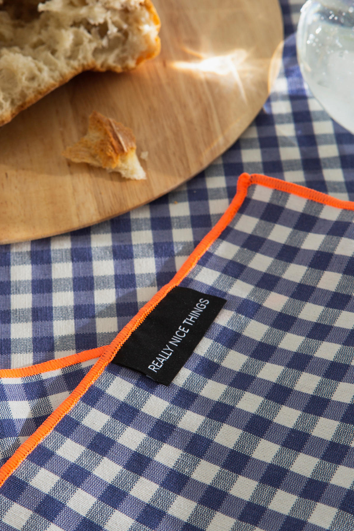 TISCHET 8-teilig, Baumwolle und PES (Polyester), navy und fluor SET FESTON - Blau, Textil (40/130cm) - RNT By Really Nice Things