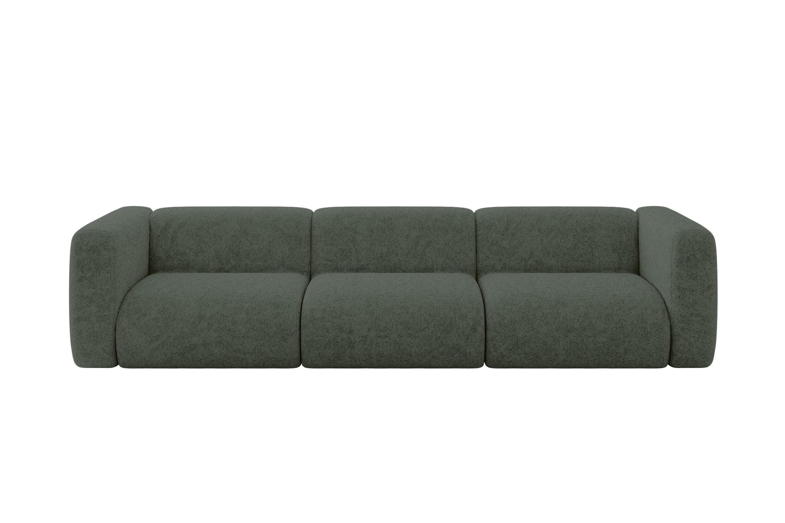 ALTDECOR MODULÁRNÍ pohovka MIRA-S2, 3místná, 319 × 89 × 70 cm, zelená, velur