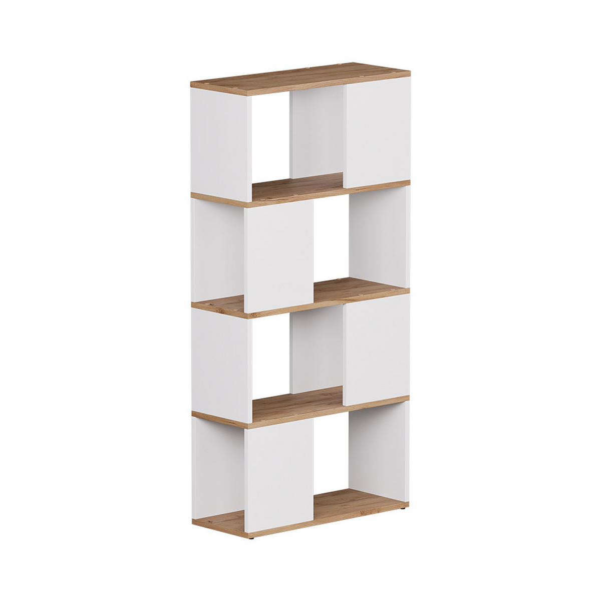 RAUMTEILER Eneos Weiß/Goldkraft Eiche 60 x 124.5 cm - Honigeiche/Weiß, Holzwerkstoff (60/124.5/24cm) - Vicco