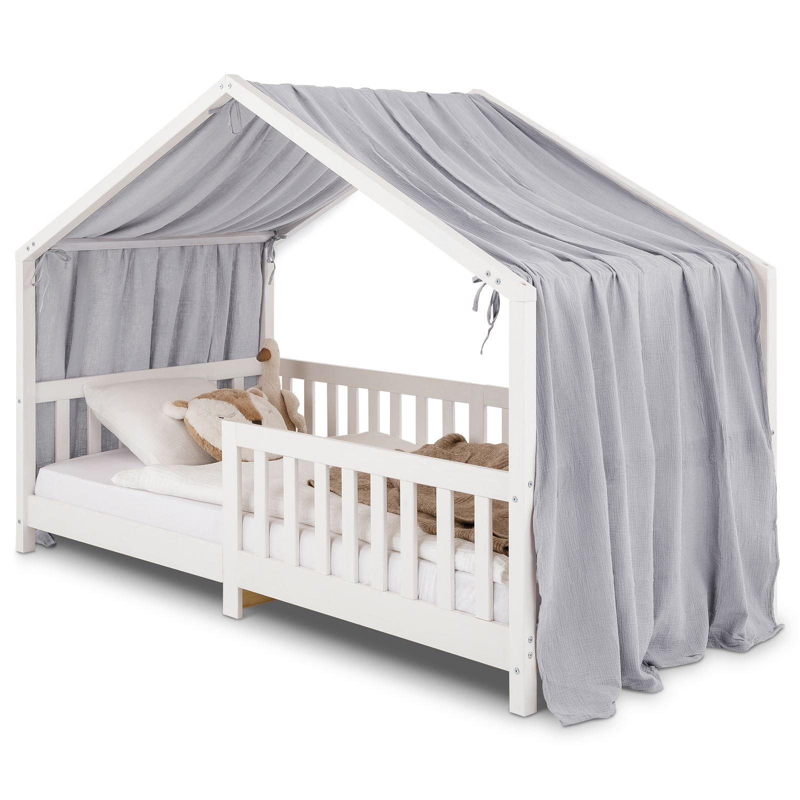 HAUSBETT- HIMMEL LIAN hellgrau - Hellgrau, Textil - IDIMEX