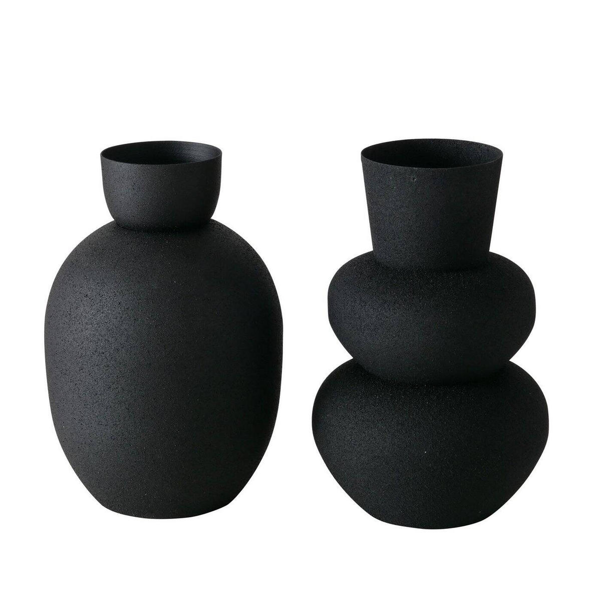 VASE Maynar 17 cm - Schwarz, Metall (17cm) - Boltze Home