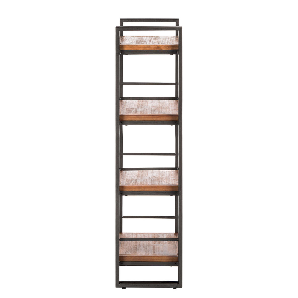 REGAL - 3 Fächer, Akazie massiv / Metall - Akaziefarben, Holz (60/140/35cm) - home24