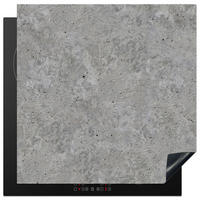 HERDABDECKPLATTE Beton - Schiefer - Grau - Struktur aus Beton Induktionsmatte 78x78 cm - Hellgrau, Kunststoff (78/78/0.2cm) - MuchoWow