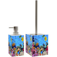 BADEZIMMER Set Ocean - Blau, Kunststoff (7/17/7cm) - Sanilo