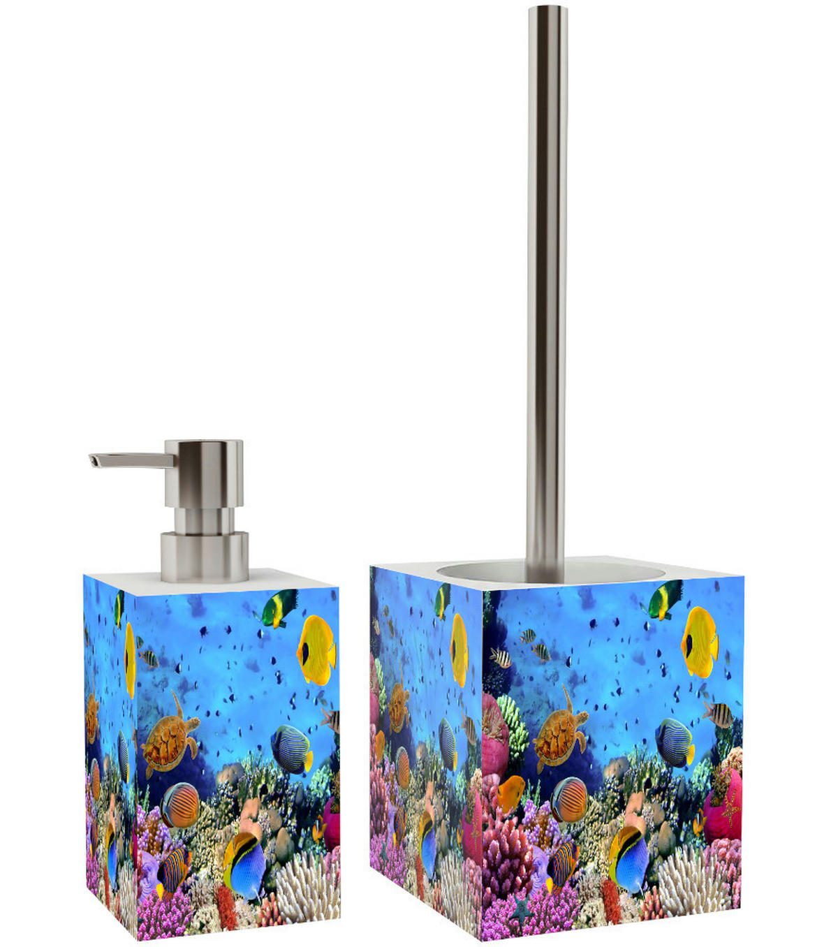 BADEZIMMER Set Ocean - Blau, Kunststoff (7/17/7cm) - Sanilo