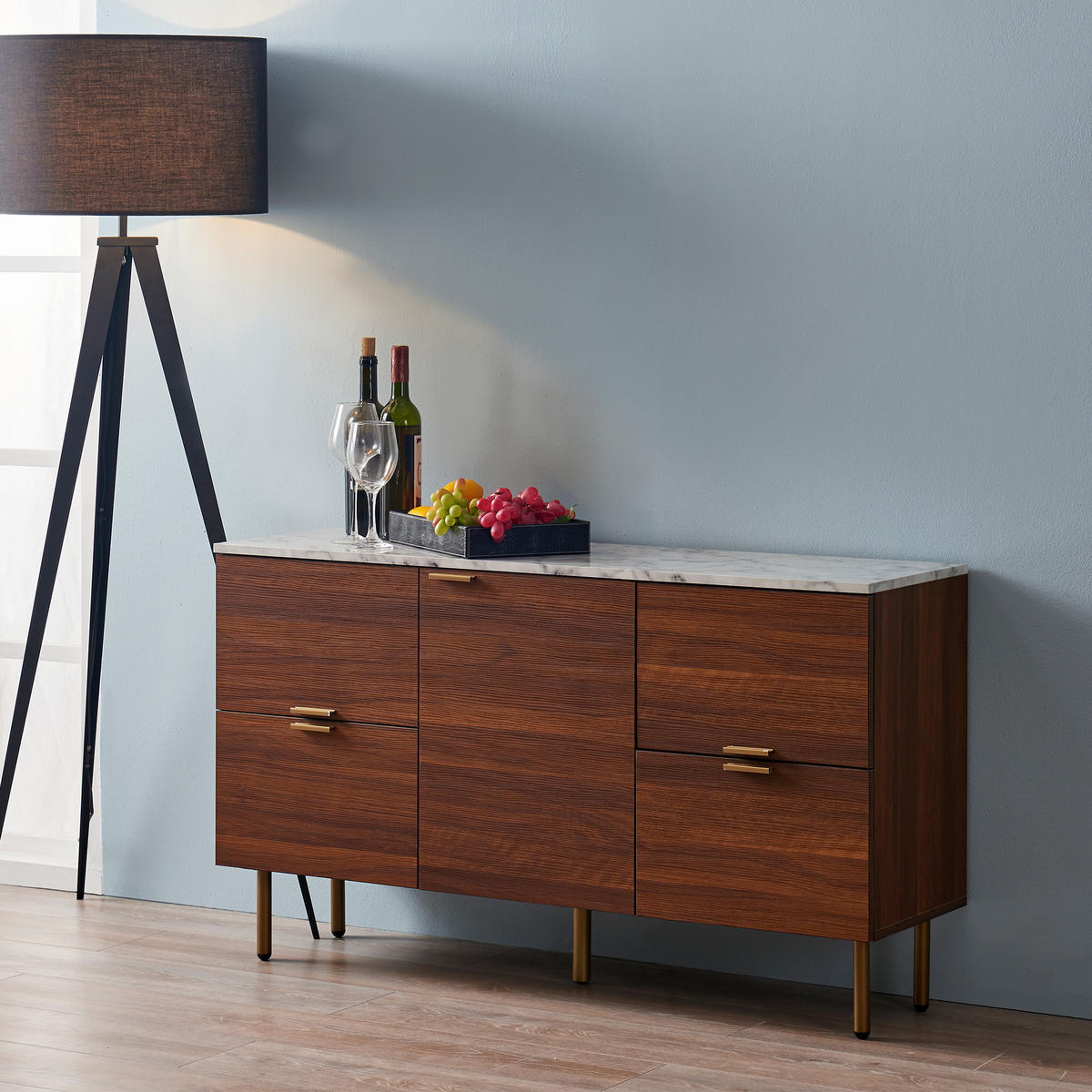 SIDEBOARD Braun - Braun, Holzwerkstoff (35.6/71.1/71.1cm) - Teamson Home