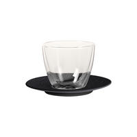 KAFFEEGLAS MIT UNTERTASSE Manufacture Rock Glow transparent 250 ml - Transparent, Glas/Keramik (0.25L) - Villeroy & Boch