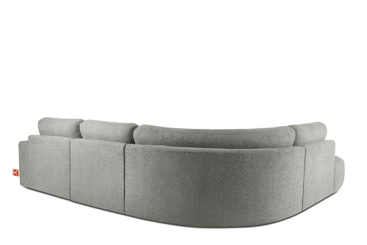 ECKSOFA LINKS ZUCCO, Dunkelaschgrau - Dunkelgrau, Holz/Holzwerkstoff (304/293cm) - KONSIMO®