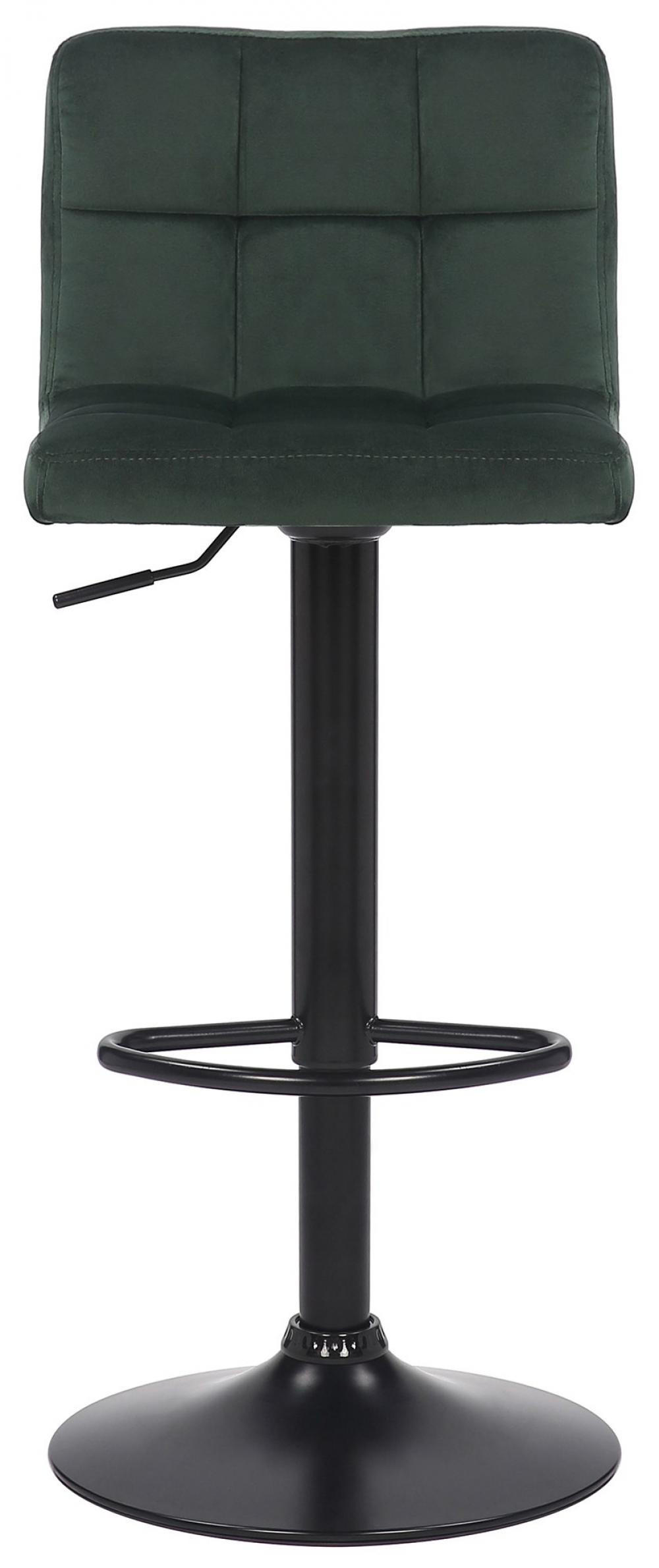 BARHOCKER Samt Grün - Schwarz/Grün, Textil/Metall (40/85/40cm) - CLP